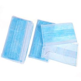 Porcellana Resistenza bassa di Earloop di protezione di 3 pieghe di colore blu eliminabile della maschera alla respirazione fabbrica